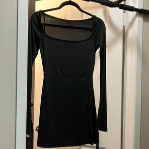 Elegant Black Long Sleeve Dress